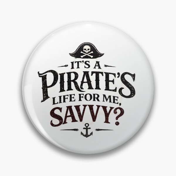 Item preview, It's a Pirate's Life for Me | Vintage Pirate Typography T-Shirt designed and sold by artbyashish.