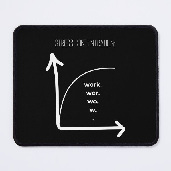 Item preview, Stress Concentration Work Graph Funny Teacher Design designed and sold by GrafenAcademy.
