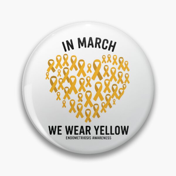 Item preview, Endometriosis Awareness Yellow Ribbon Heart designed and sold by SapfireStuArt.