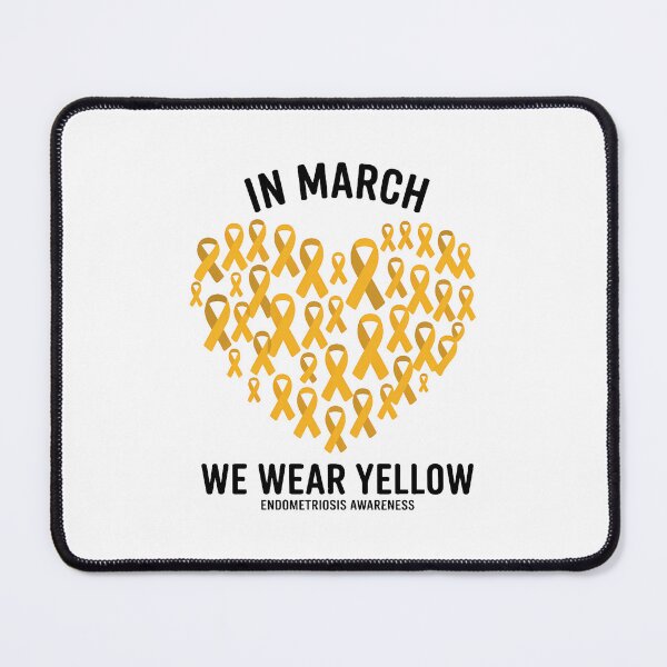 Item preview, Endometriosis Awareness Yellow Ribbon Heart designed and sold by SapfireStuArt.