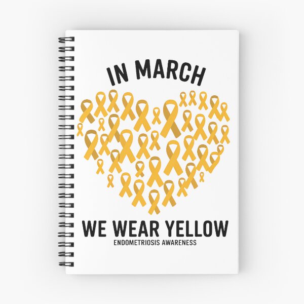Item preview, Endometriosis Awareness Yellow Ribbon Heart designed and sold by SapfireStuArt.