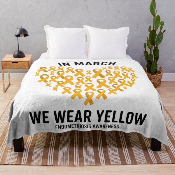Item preview, Endometriosis Awareness Yellow Ribbon Heart designed and sold by SapfireStuArt.