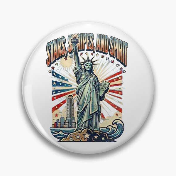 Item preview, Stars Stripes and Spirit PNG, Patriotic Liberty Design, Vintage Americana Rays Graphic, Freedom Torch Sublimation, USA Pride T‑Shirt Art designed and sold by laughingshirts.