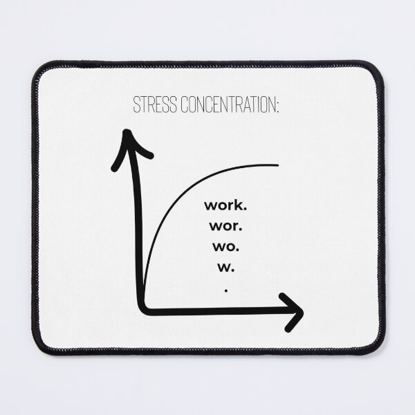 Item preview, Stress Concentration Work Graph Funny Teacher Design designed and sold by GrafenAcademy.