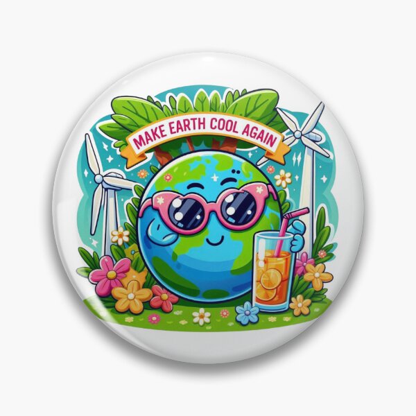Item preview, Make Earth Cool Again Cute Chibi Planet Climate Change designed and sold by carestazafeli.