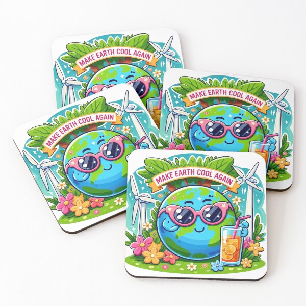 Item preview, Make Earth Cool Again Cute Chibi Planet Climate Change designed and sold by carestazafeli.