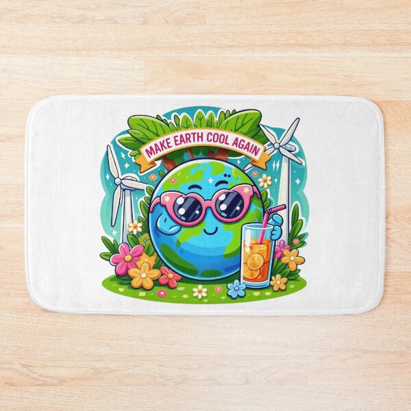 Item preview, Make Earth Cool Again Cute Chibi Planet Climate Change designed and sold by carestazafeli.