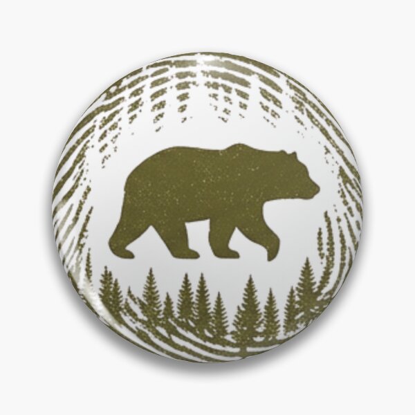 Item preview, Forest Curiosity Bear Fingerprint Retro Silhouette - Leave Only Footprints designed and sold by Gabe1983.