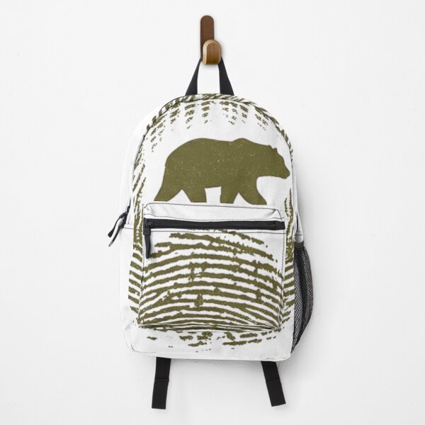 Item preview, Forest Curiosity Bear Fingerprint Retro Silhouette - Leave Only Footprints designed and sold by GabeMountainArt.