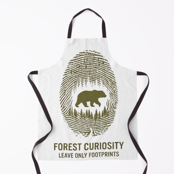 Item preview, Forest Curiosity Bear Fingerprint Retro Silhouette - Leave Only Footprints designed and sold by GabeMountainArt.