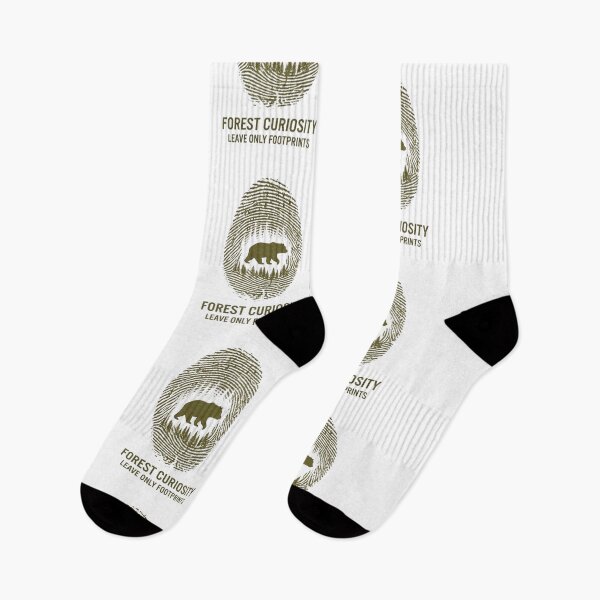 Item preview, Forest Curiosity Bear Fingerprint Retro Silhouette - Leave Only Footprints designed and sold by Gabe1983.
