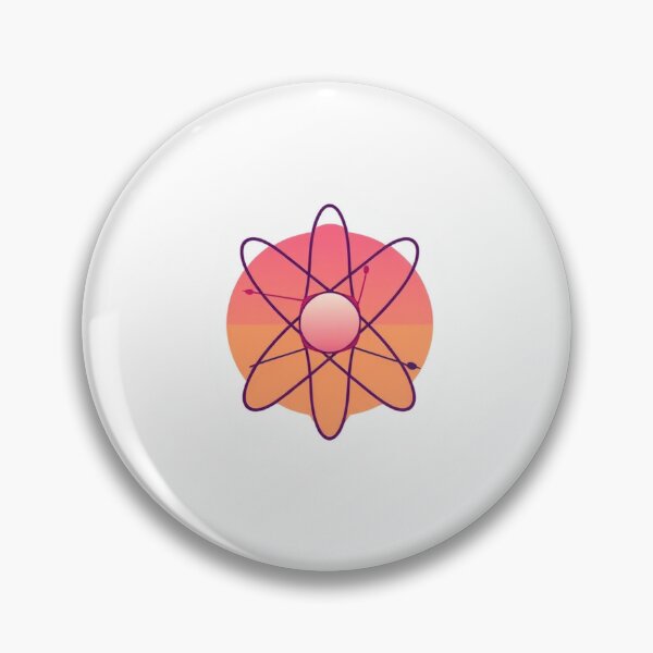 Item preview, Atom Science Line - Modern Graphic Art Sticker designed and sold by QuirkThreadsCo.