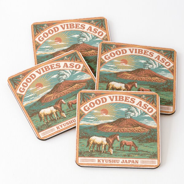 Item preview, Good Vibes Aso Vintage Japan Resort Graphic designed and sold by KyushuSupply.
