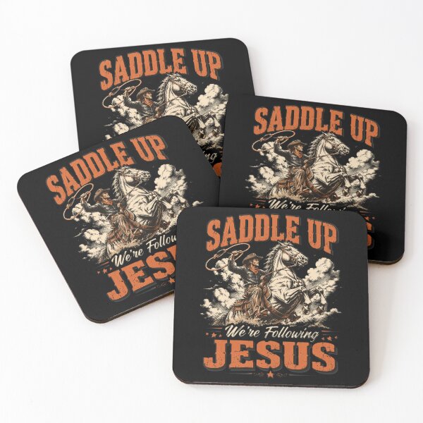 Item preview, Saddle Up were Following Jesus Cowboy Christian Horse Faith designed and sold by OlakunleOloroz.