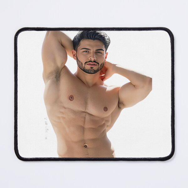 Item preview, Confident Athletic Male Portrait with Defined Physique designed and sold by Artisan Finds Online.