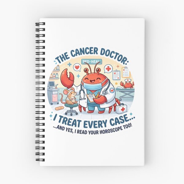 Item preview, Funny Cancer Doctor Crab Zodiac Pun Cartoon Art designed and sold by Zodiac Celestial Art.