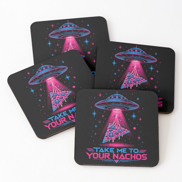 Item preview, Take Me to Your Nachos Neon Alien UFO Abduction designed and sold by JasKei-Designs.