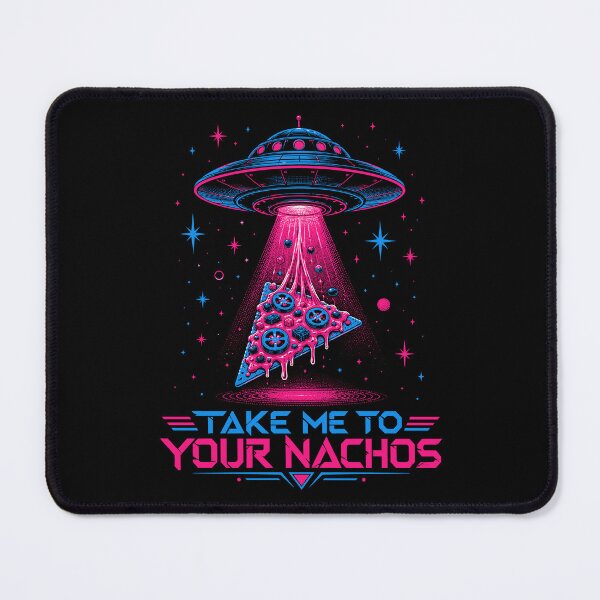 Item preview, Take Me to Your Nachos Neon Alien UFO Abduction designed and sold by JasKei-Designs.