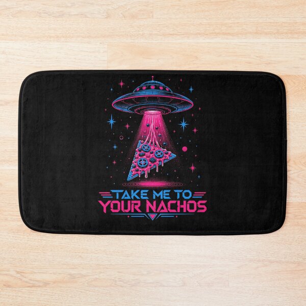 Item preview, Take Me to Your Nachos Neon Alien UFO Abduction designed and sold by JasKei-Designs.