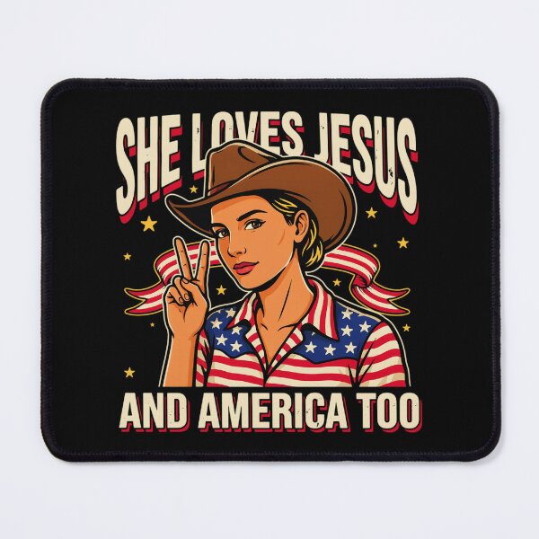 Item preview, She Loves Jesus and America Too 4th July Independence Day designed and sold by OlakunleOloroz.