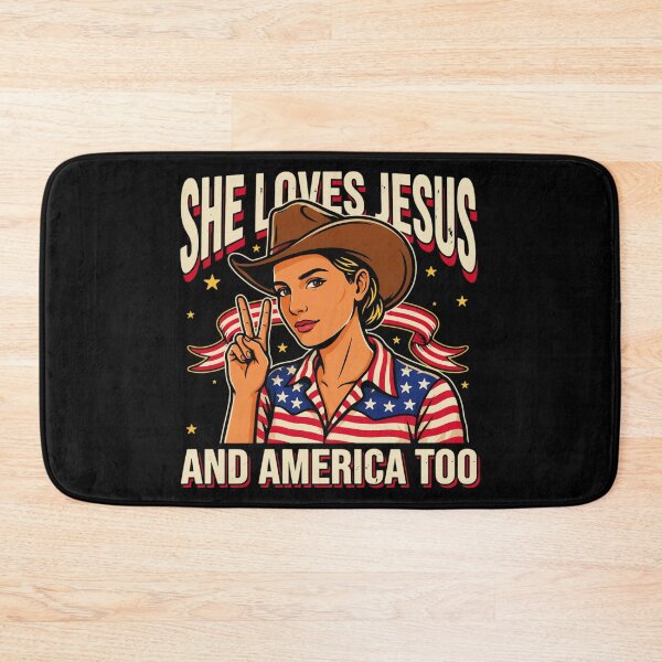 Item preview, She Loves Jesus and America Too 4th July Independence Day designed and sold by OlakunleOloroz.