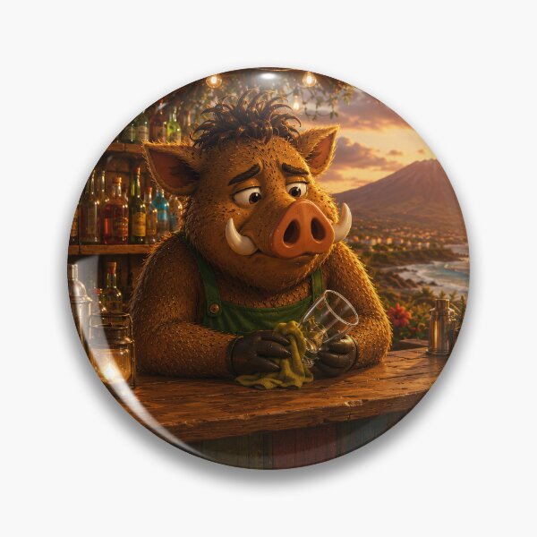 Item preview, Lonely Bartender — Mojito Missing His Friends at Sunset designed and sold by CanaryVibesArt.