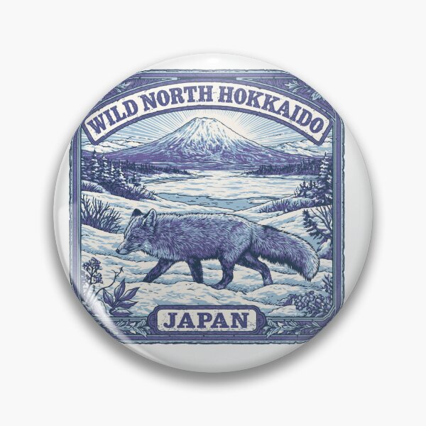 Item preview, Wild North Hokkaido Vintage Japan Snow Fox Graphic designed and sold by KyushuSupply.