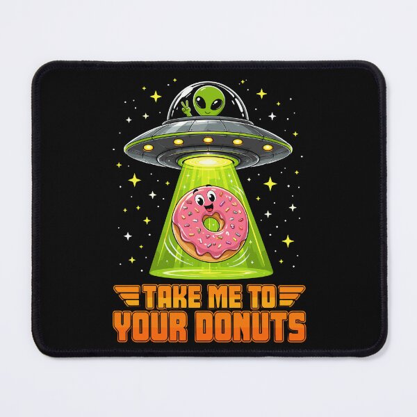 Item preview, Take Me to Your Donuts Funny Alien UFO Food Pun designed and sold by JasKei-Designs.