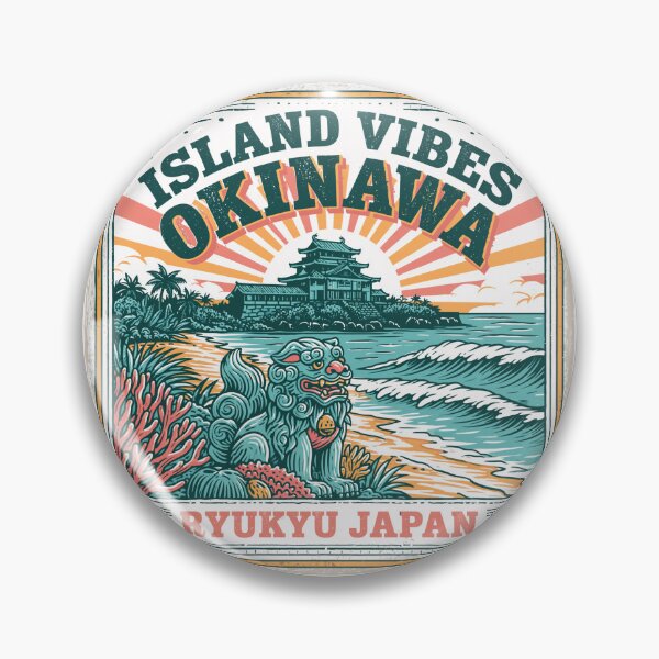 Item preview, Island Vibes Okinawa Vintage Japan Shisa Beach Graphic designed and sold by KyushuSupply.
