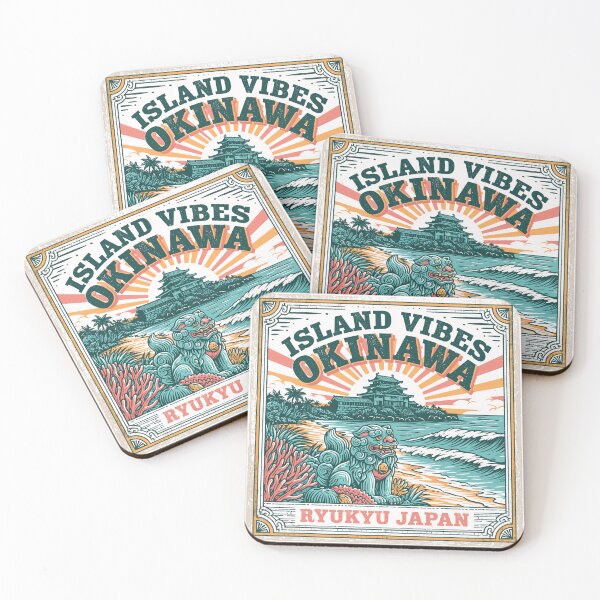 Item preview, Island Vibes Okinawa Vintage Japan Shisa Beach Graphic designed and sold by KyushuSupply.