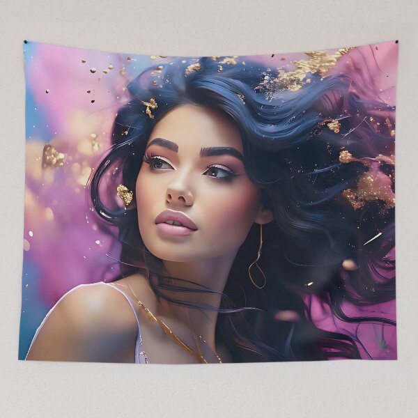 Item preview, Ethereal Beauty Gold Dust Portrait designed and sold by ToxicInkArt.
