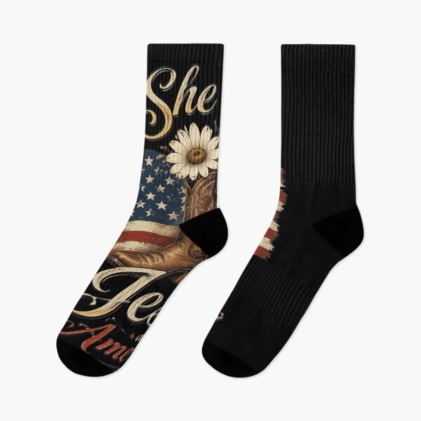 Item preview, She Loves Jesus and America Too Cowboy Cowwgirl 4th of July designed and sold by OlakunleOloroz.