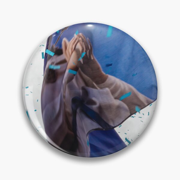 Item preview, Blue Confetti and Flag With Praying Hands at Outdoor Celebration With Balloons and Parade designed and sold by Nmallia.