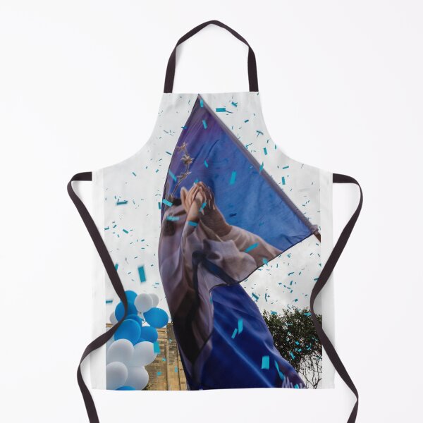Item preview, Blue Confetti and Flag With Praying Hands at Outdoor Celebration With Balloons and Parade designed and sold by Nmallia.