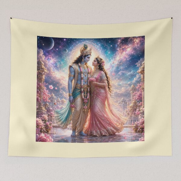 Item preview, Radha Krishna Eternal True Love Couples Art designed and sold by hutofdesigns.