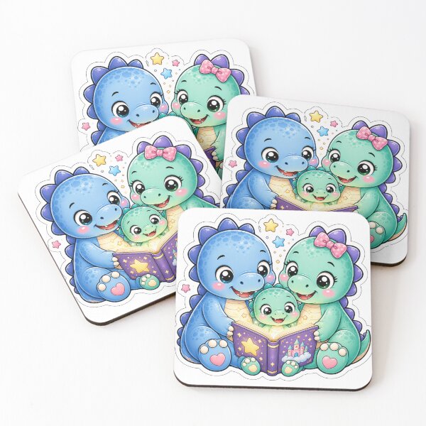 Item preview, Dinosaur Family Reading Together designed and sold by PriyankaSonara.