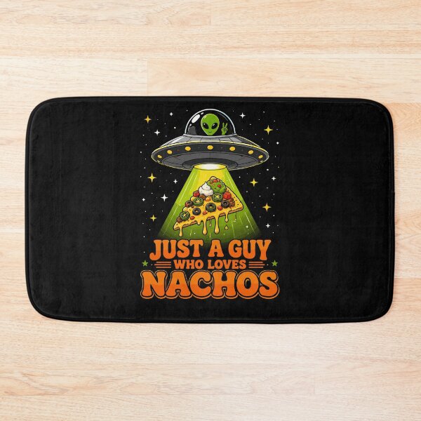 Item preview, Just a Guy Who Loves Nachos Funny Alien UFO Food Pun designed and sold by JasKei-Designs.