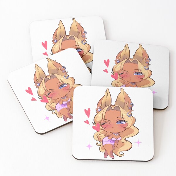 Item preview, Cute Chibi Fox Girl Blowing Heart Kisses designed and sold by adamhawaa.