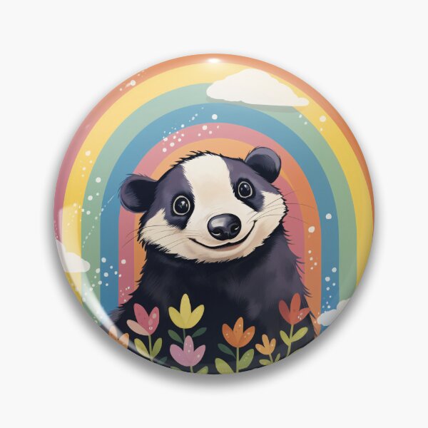 Item preview, Funny Badger Colorful Rainbow Cute Boys Girls Kids designed and sold by rafaeltto.