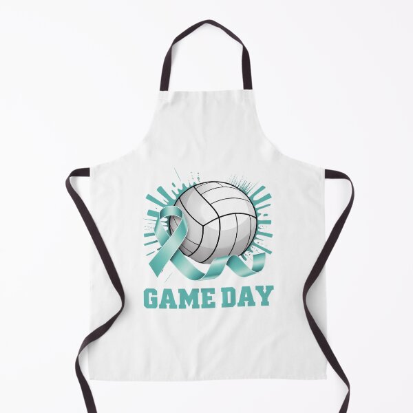 Item preview, Game Day Cervical Cancer Awareness Ribbon Teal Volleyball designed and sold by SapfireStuArt.