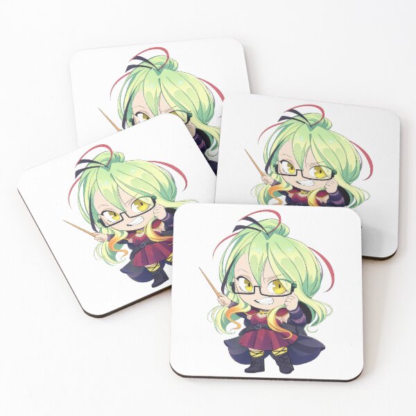 Item preview, Cute Chibi Wizard Girl with Green Hair and Glasses designed and sold by adamhawaa.