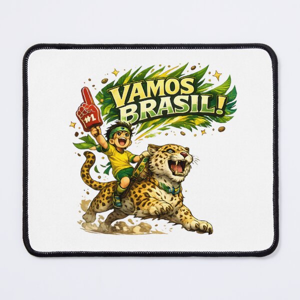 Item preview, Brazil Jaguar Football Fan T-Shirt designed and sold by Drofted.