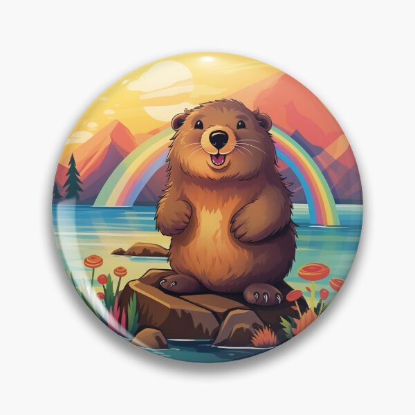 Item preview, Funny Beaver Colorful Rainbow Cute Boys Girls Kids designed and sold by rafaeltto.