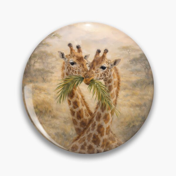 Item preview, Two Giraffes Eating Leaves designed and sold by M-Y-A-R-T-.