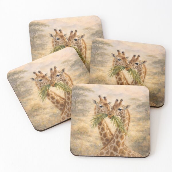 Item preview, Two Giraffes Eating Leaves designed and sold by M-Y-A-R-T-.