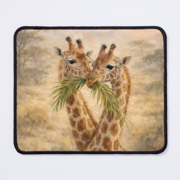 Item preview, Two Giraffes Eating Leaves designed and sold by M-Y-A-R-T-.