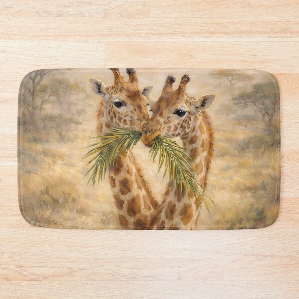 Item preview, Two Giraffes Eating Leaves designed and sold by M-Y-A-R-T-.