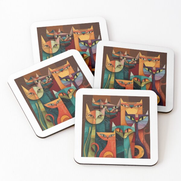 Item preview, Colorful Abstract Cats designed and sold by GaysonSmith.