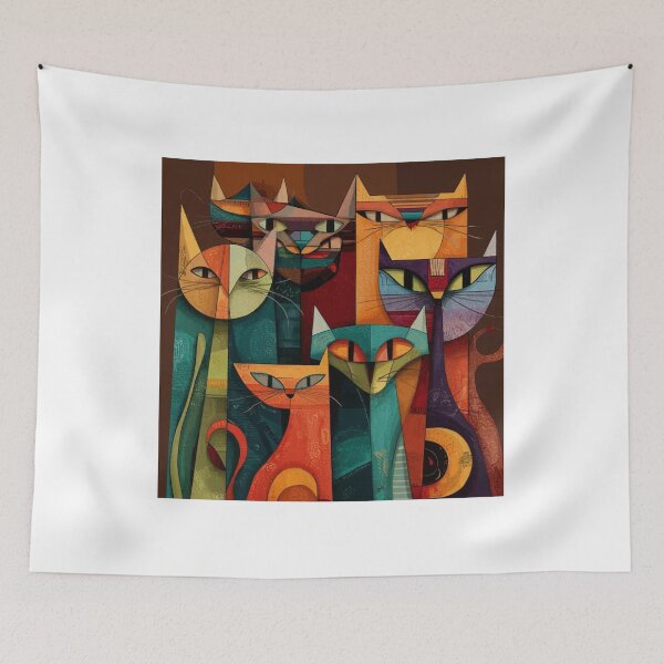 Item preview, Colorful Abstract Cats designed and sold by GaysonSmith.