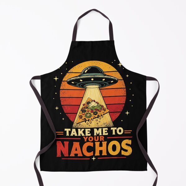 Item preview, Take Me to Your Nachos Retro Alien UFO Food Pun designed and sold by JasKei-Designs.